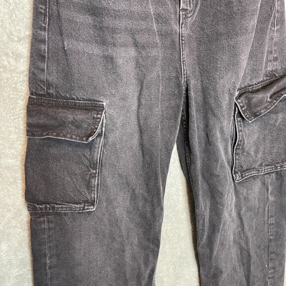 Old Navy Boys Youth Y2K Baggy Loose Straight Cargo Dark Gray Denim Jeans 16 - Picture 4 of 11